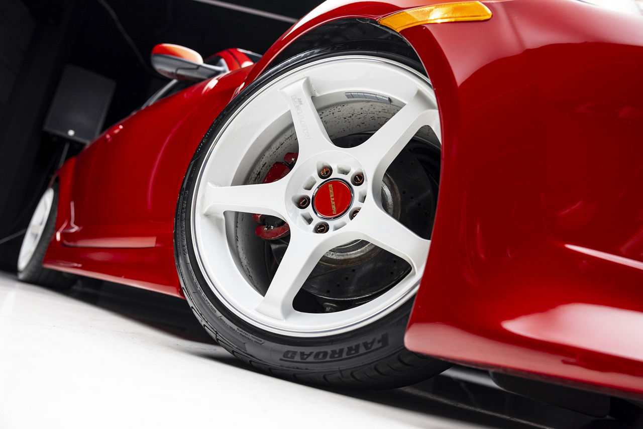 2004 Mazda RX8 - Motegi MR159 BATTLE V - White | Motegi Wheels